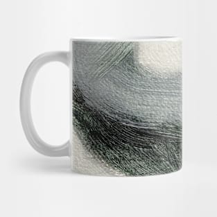 Gray Antique White Abstract Art Mug